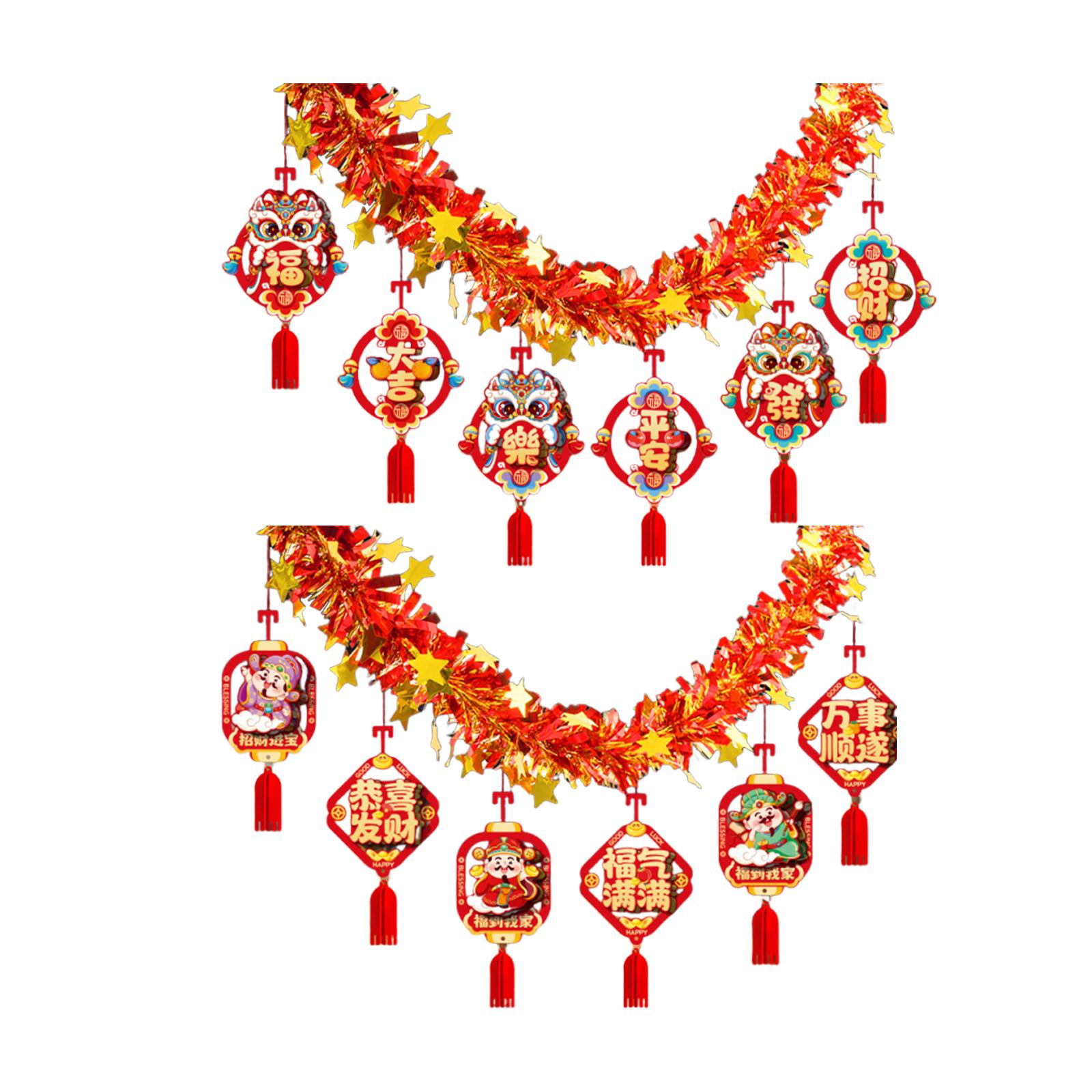 Home Decor Garland - Ghirlanda per il Capodanno Cinese, striscione
