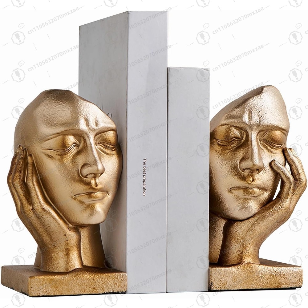 Aesthetic Bookend - Fermalibri vintage Thinker per scaffali, fermalibri