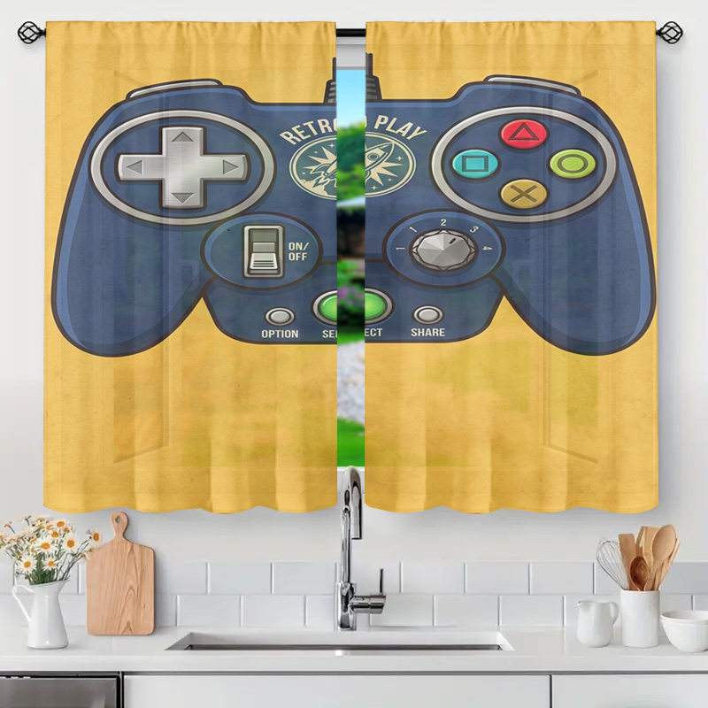 Home Decor Youtube Videos - Tenda con Motivo Controller di Gioco,