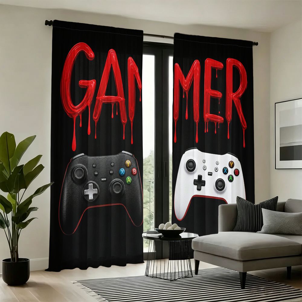 Home Decor Youtube Videos - Tende da Gaming Nere con Controller