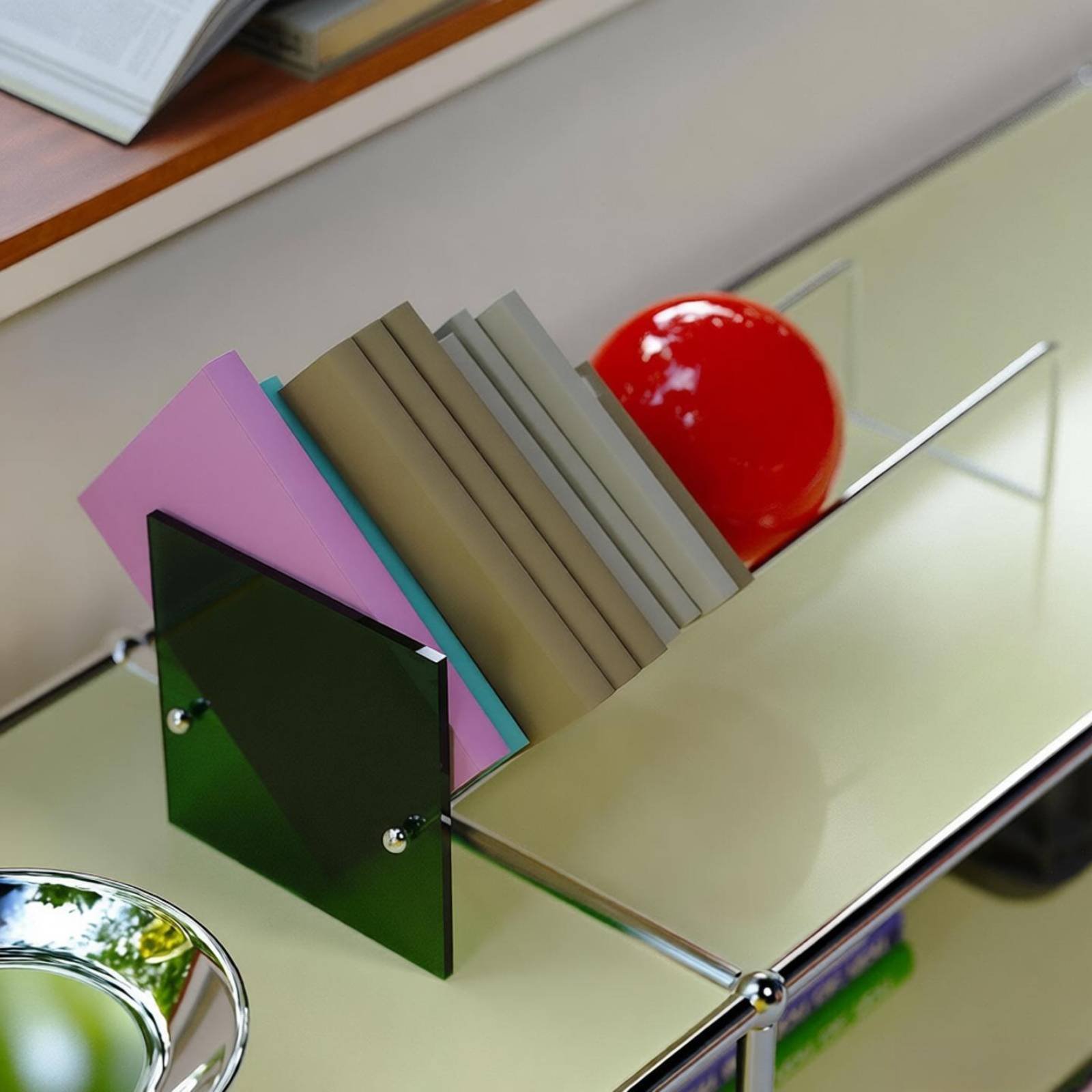 Aesthetic Bookend - Fermalibri in Acrilico Trasparente con Supporto