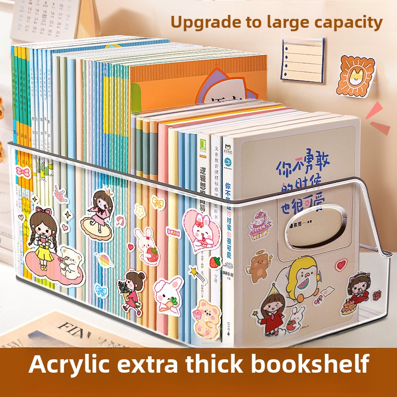 Aesthetic Bookend - Scaffale per libri trasparente in acrilico