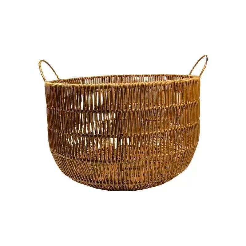 Rattan Plant Basket - Cesto portaoggetti intrecciato dall'aspetto in rattan