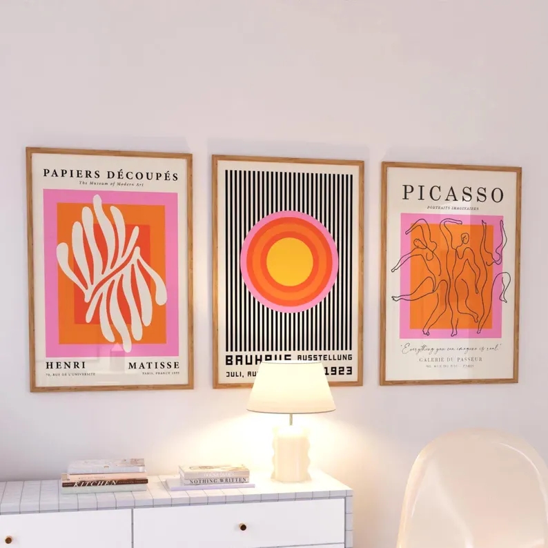 Home Decor Aesthetic - 3 pezzi di stampe moderne su