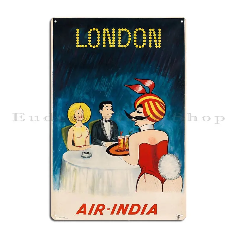 Home Decor London - Retro Air India Londra Circa 1960s