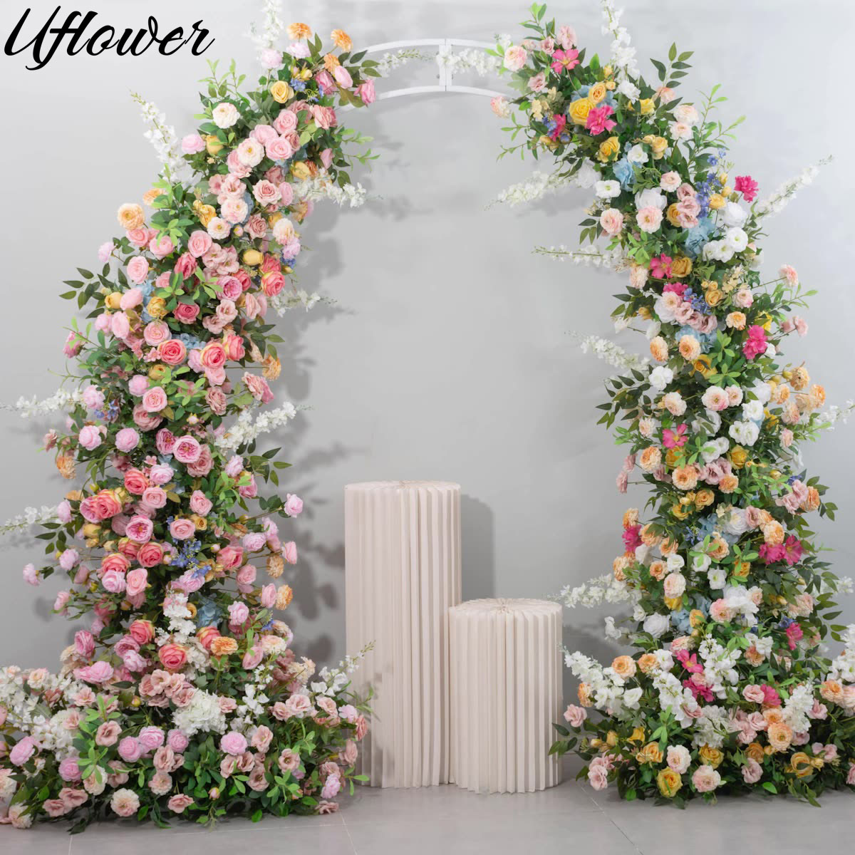 Home Decor Event - Uflower colorato rosa ortensia verde sfondo
