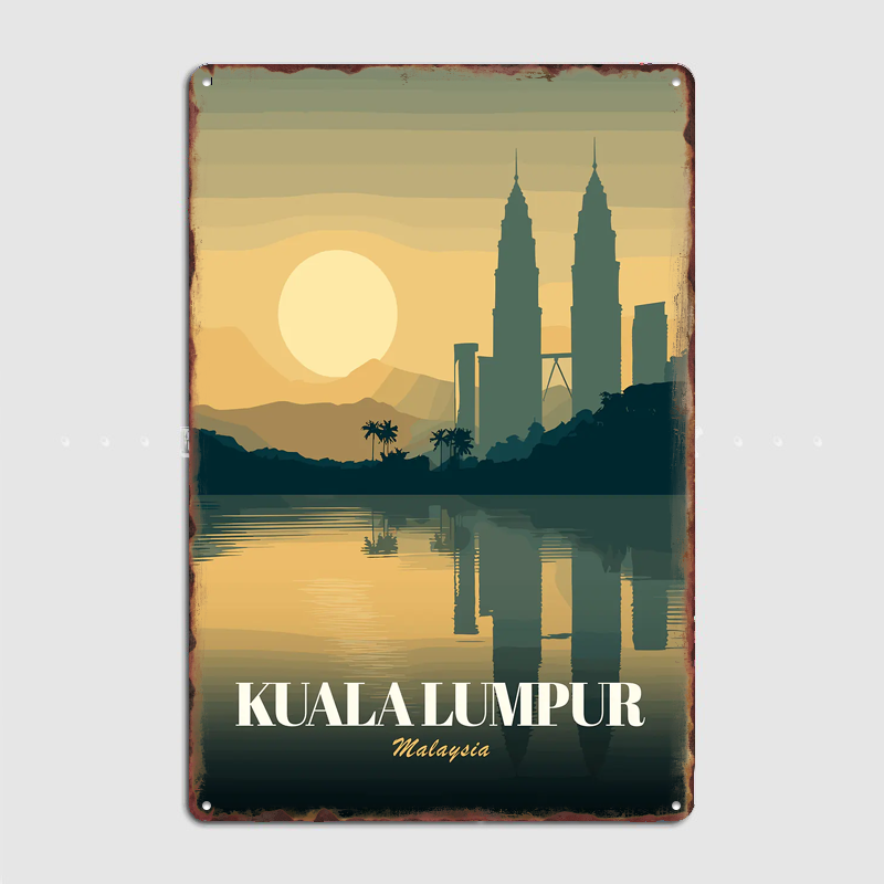 Home Decor Malaysia - Poster da Viaggio Kuala Lumpur Malesia,