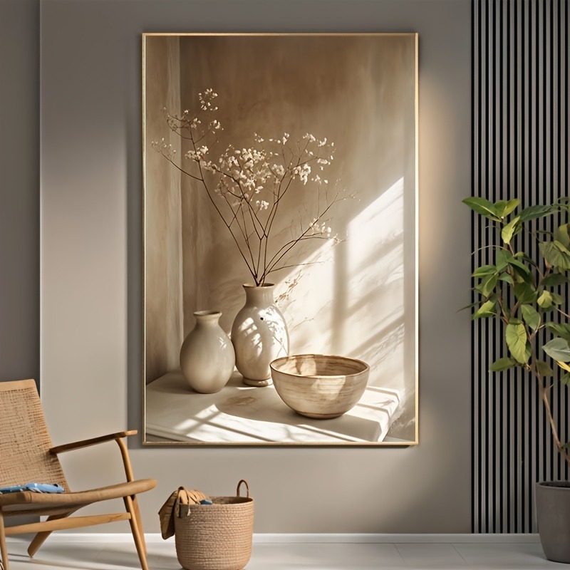 Home Decor Vase With Flowers - Stampa su tela con vaso floreale
