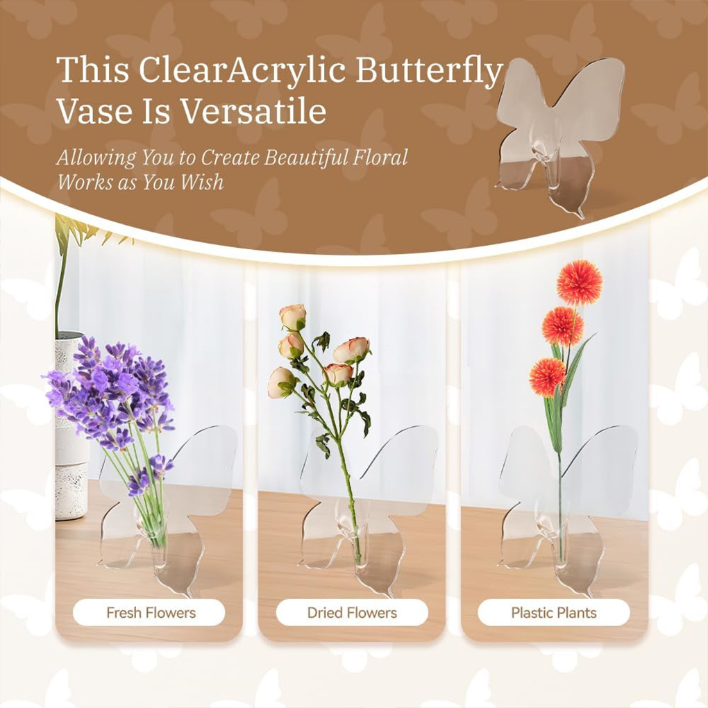 Home Decor Vase With Flowers - Vaso di fiori acrilico trasparente a