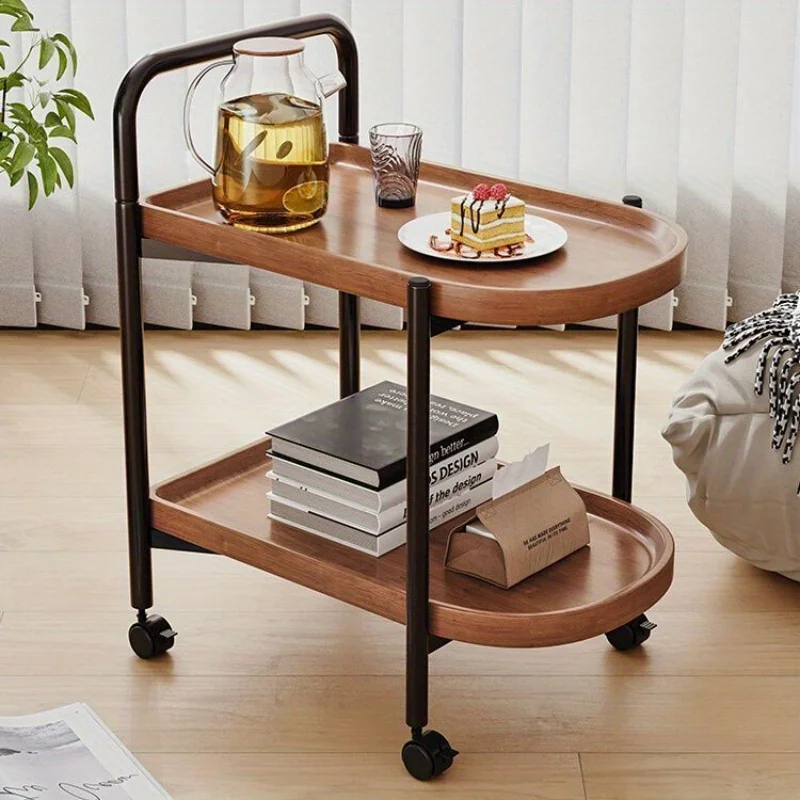 Home Decor Mod - Tavolino Laterale con Ruote in Stile