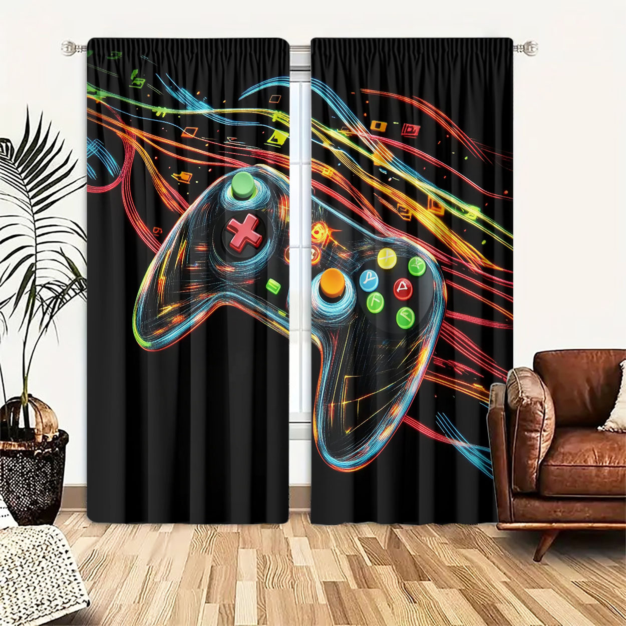 Home Decor Youtube Videos - Tende per Controller di Gioco Neon,