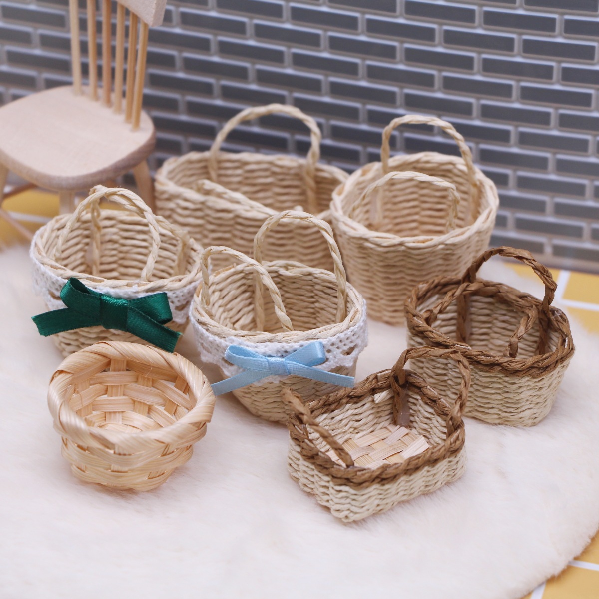 1Pc Casa delle bambole intrecc - Rattan Plant Basket recensione e prezzo