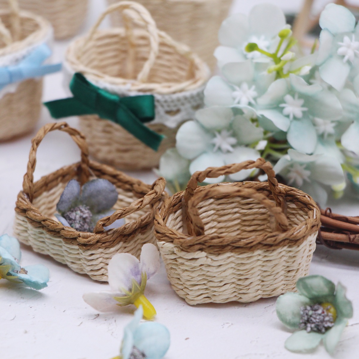 1Pc Casa delle bambole intrecc - Rattan Plant Basket recensione e prezzo