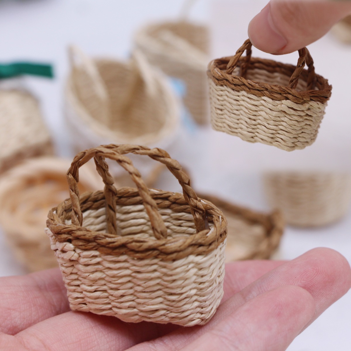 1Pc Casa delle bambole intrecc - Rattan Plant Basket recensione e prezzo