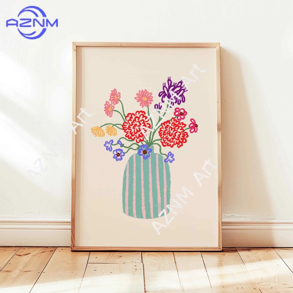 1/3 Pezzi Poster Astratto con  - Home Decor Vase With Flowers recensione e prezzo