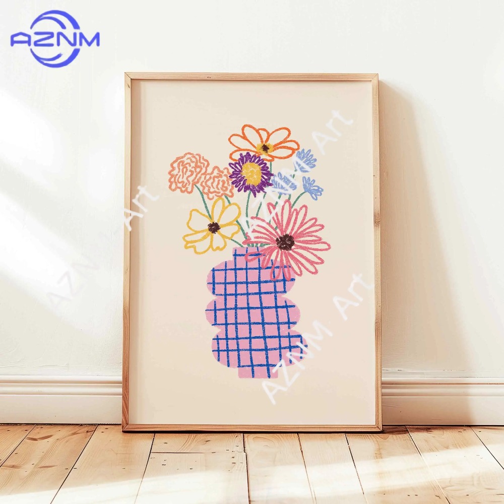 1/3 Pezzi Poster Astratto con  - Home Decor Vase With Flowers recensione e prezzo
