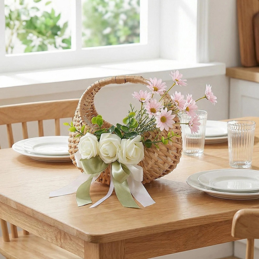 Cesto portafiori in rattan con - Rattan Plant Basket recensione e prezzo