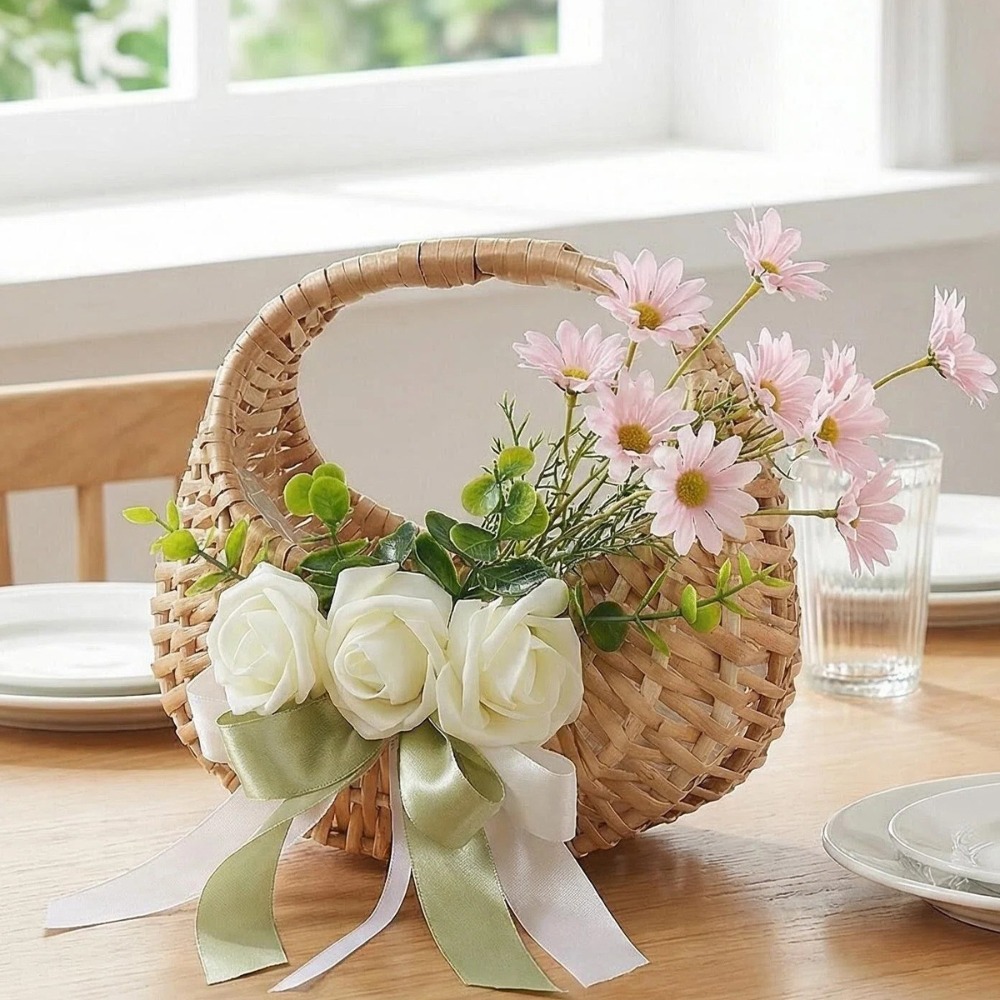 Cesto portafiori in rattan con - Rattan Plant Basket recensione e prezzo