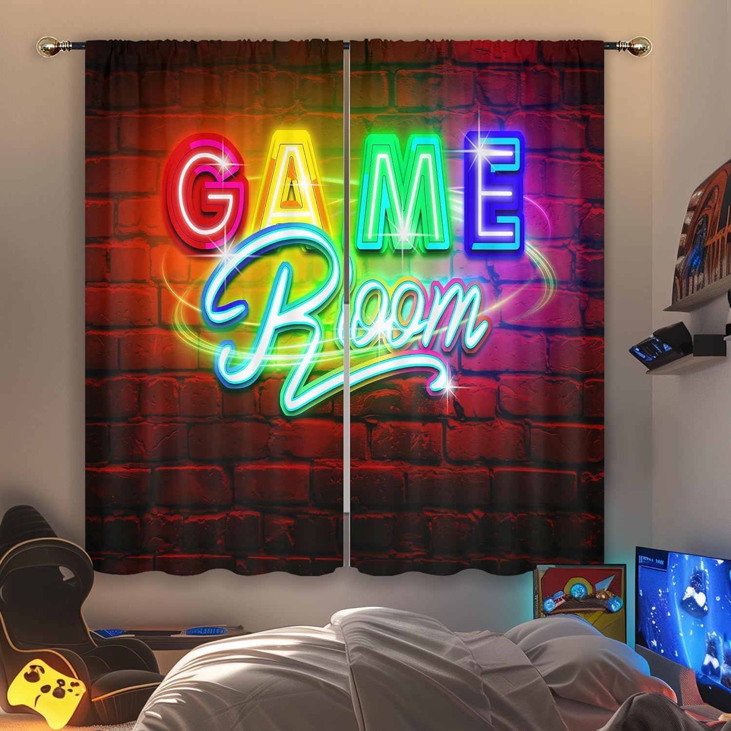 Tende da Gaming Neon, Tende co - Home Decor Youtube Videos recensione e prezzo