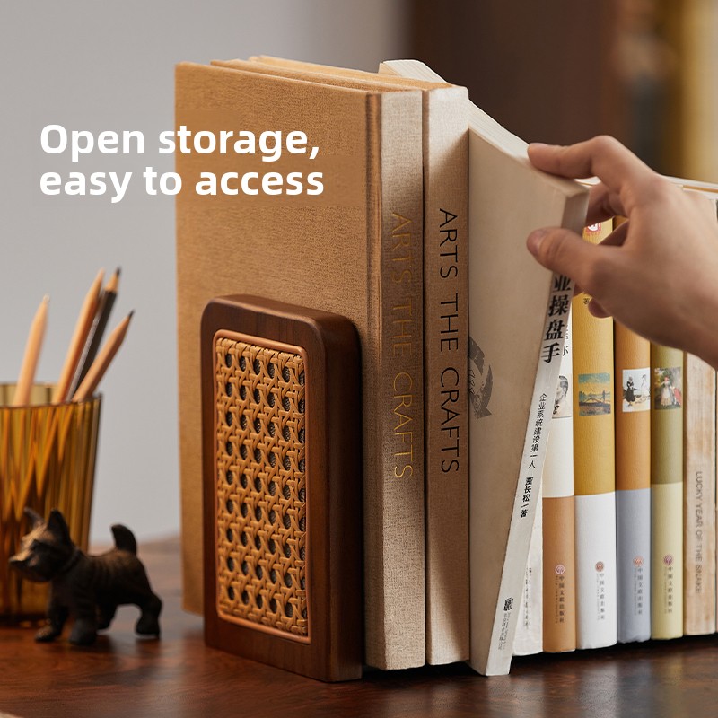 Fermalibri in rattan intreccia - Aesthetic Bookend recensione e prezzo