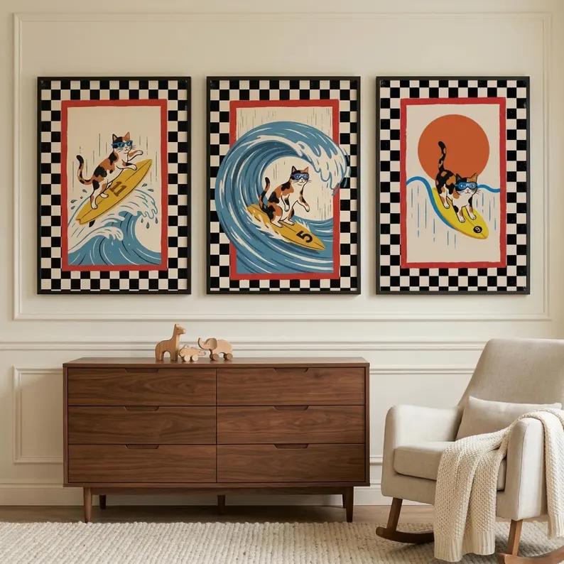 3 pezzi di stampe artistiche s - Home Decor Cat recensione e prezzo