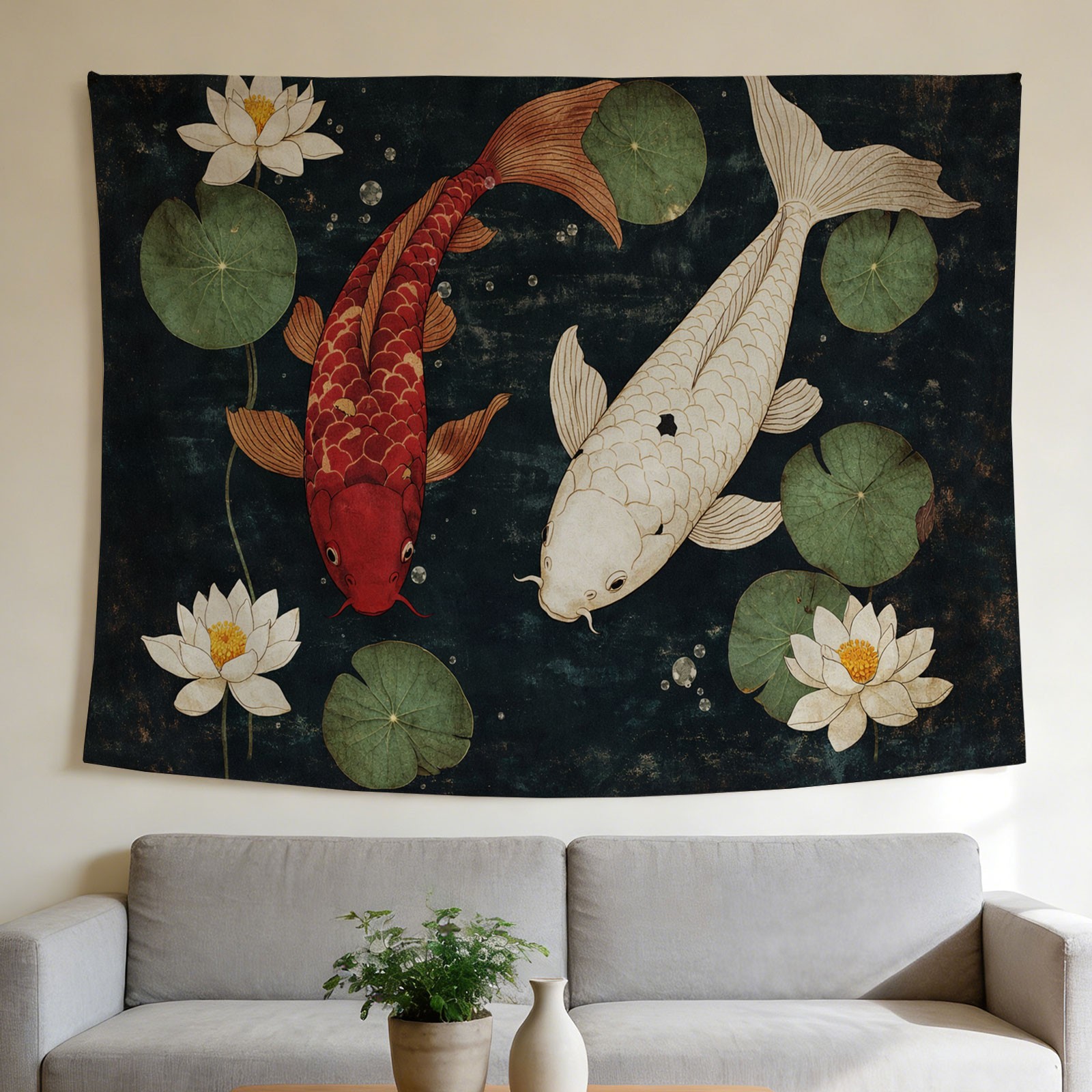 Tapestry di Lusso con Pesci Ko - Home Decor Japandi Style recensione e prezzo