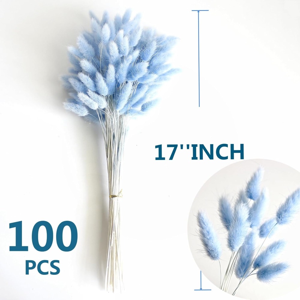 100 pezzi blu coda di lepre er - Home Decor Vase With Flowers recensione e prezzo