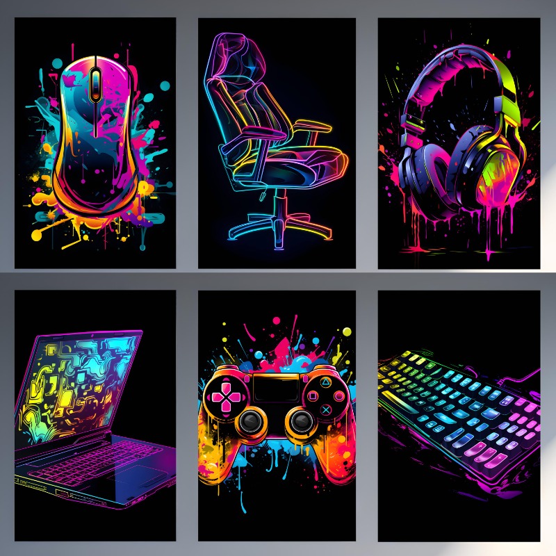 Acquerello Neon Video Game Pos - Home Decor Xbox Games recensione e prezzo