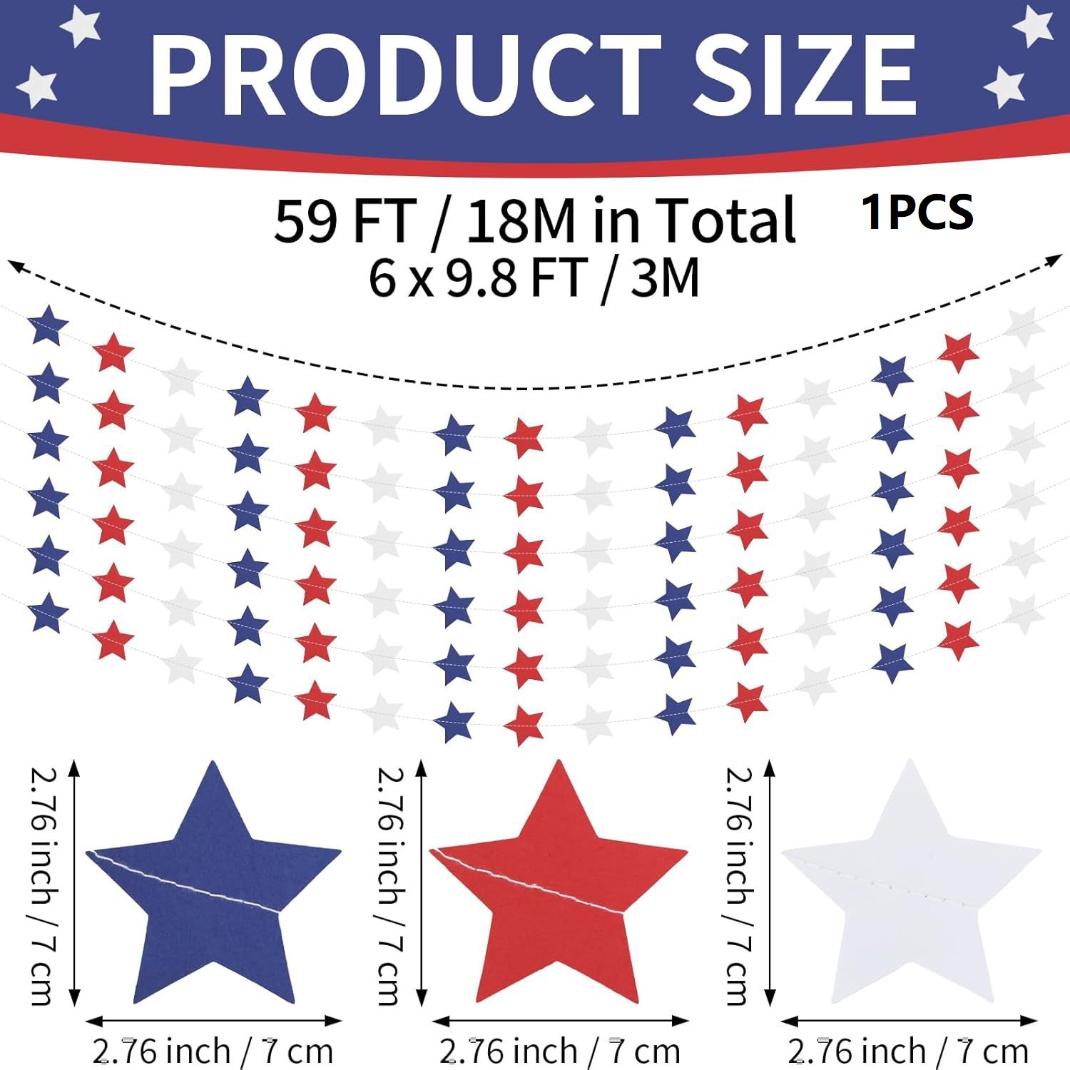 Ghirlanda di stelle in carta 3 - Home Decor Garland recensione e prezzo