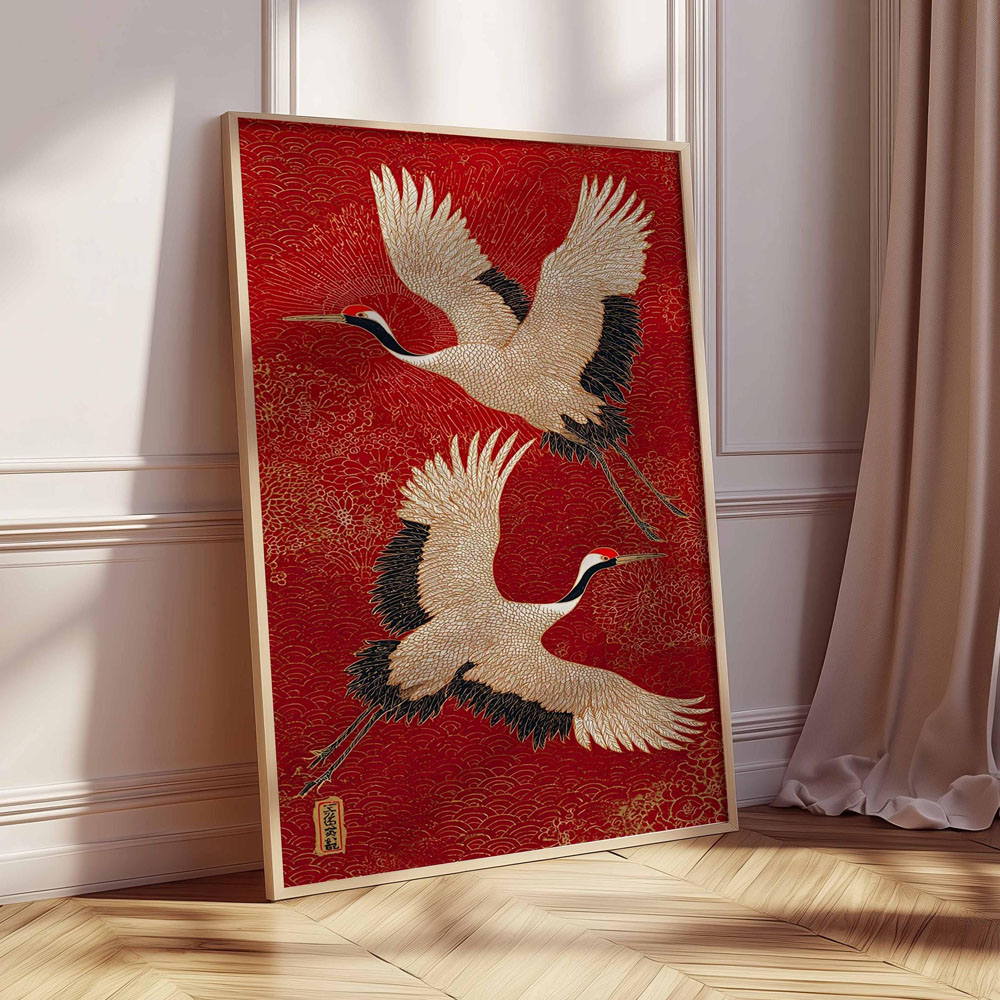 Gru volanti giapponesi Stampe  - Home Decor Japandi Style recensione e prezzo